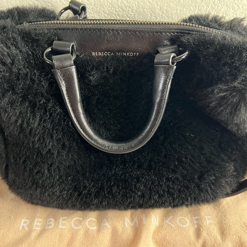 Rebecca Minkoff Black Fur Satchel